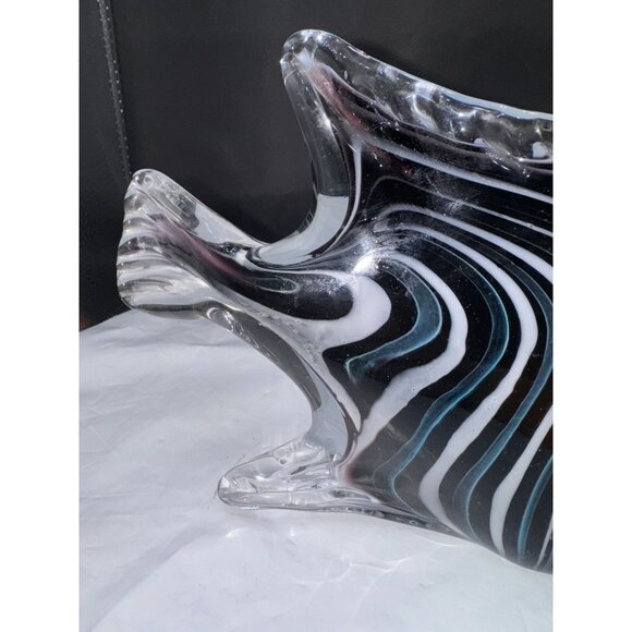 Hand Fused Vinci Art Glass Queen Angelfish By Dynasty Gallery - Picture 7 of 10